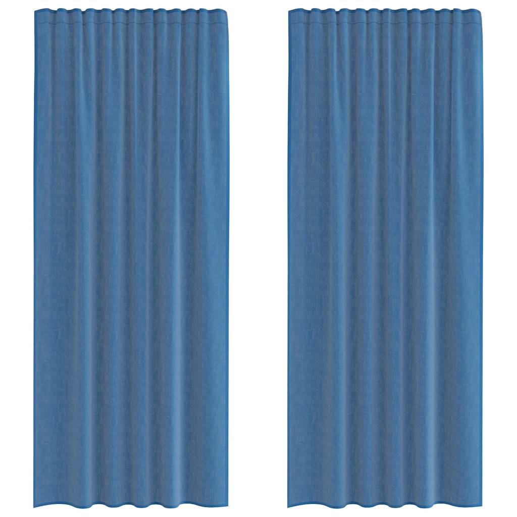 vidaXL Zasłony woalowe z kieszeniami na drążek 2 szt. Royal Blue