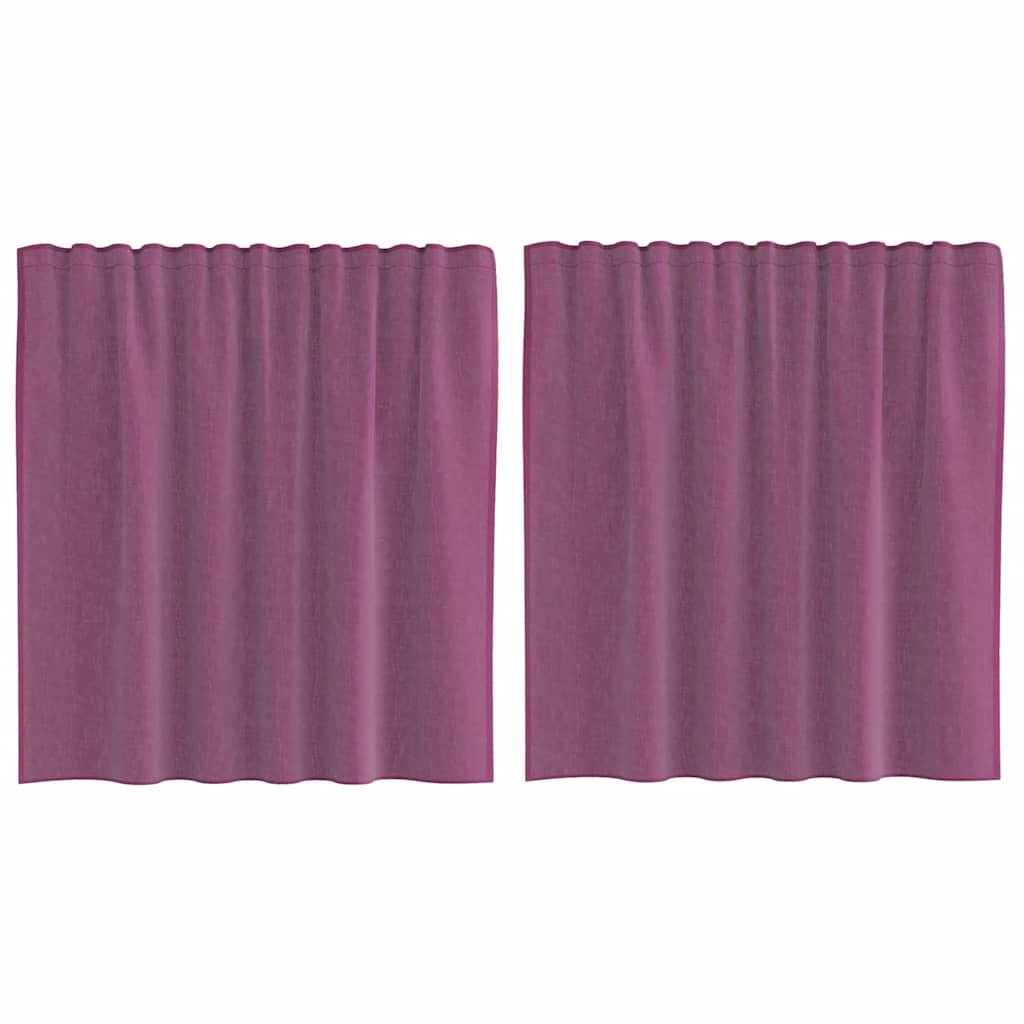 vidaXL Zasłony woalowe z pętelkami 2 szt. Fioletowe 140x140 cm