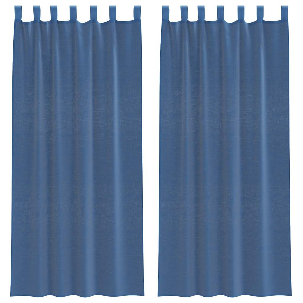 vidaXL Zasłony woalowe z pętelkami 2 szt. Royal Blue 140x245 cm