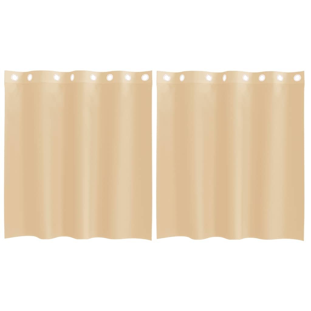 vidaXL Zasłony woalowe z przelotkami 2 szt. Piaskowe