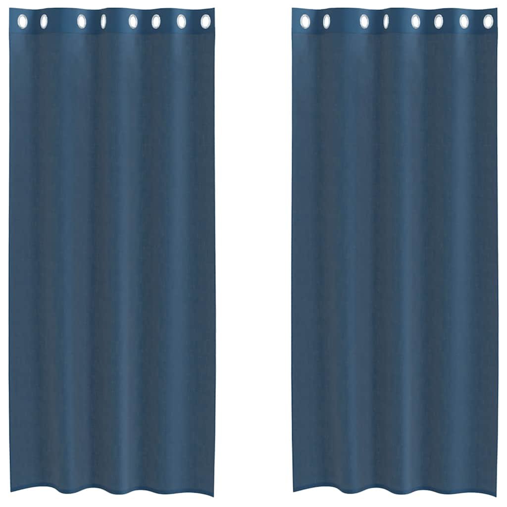 vidaXL Zasłony woalowe z przelotkami 2 szt. Royal Blue
