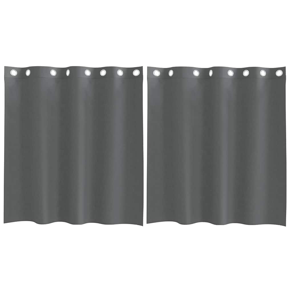 vidaXL Zasłony woalowe z przelotkami 2 szt. Ciemnoszary 140x140 cm