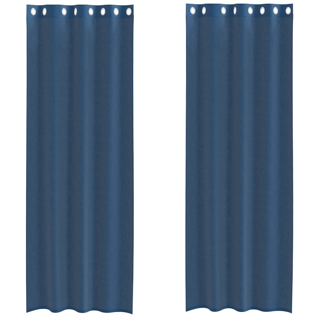 vidaXL Zasłony woalowe z przelotkami 2 szt. Royal Blue