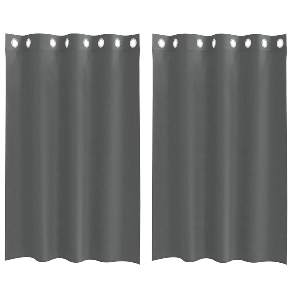vidaXL Zasłony woalowe z przelotkami 2 szt. Ciemnoszary 140x175 cm