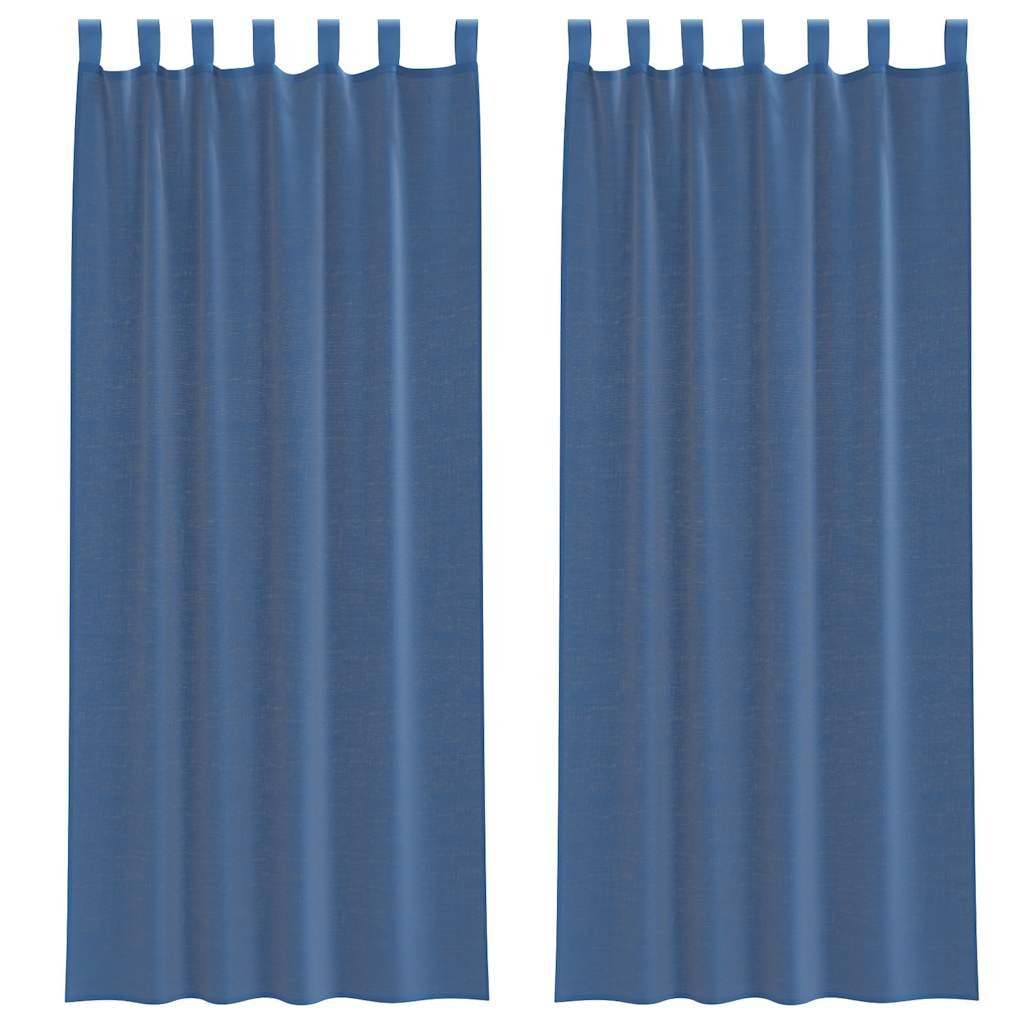 vidaXL Zasłony woalowe z pętelkami 2 szt. Royal Blue 140x260 cm