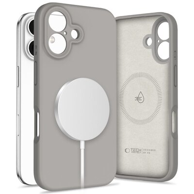 Etui TECH-PROTECT Liquid Silicone Magsafe do Apple iPhone 16 Szary