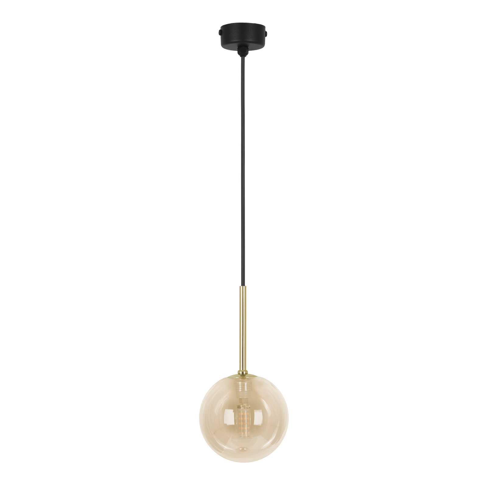 Unikalna lampa wisząca z kloszem w kolorze miodu K-5560 z serii GALAXY