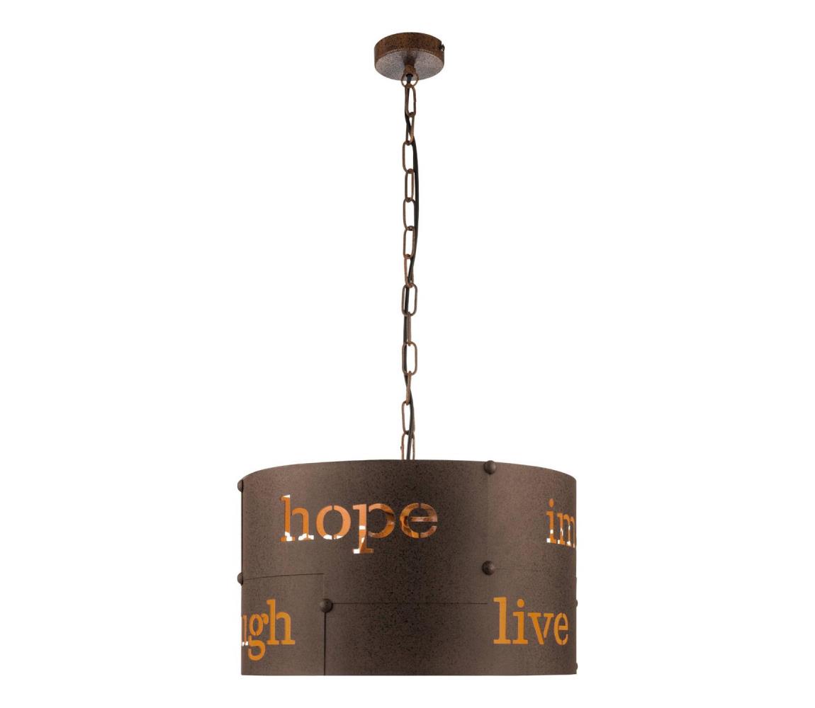 Eglo 62331 - Żyrandol na łańcuchu COLDINGHAM PRO 3xE27/60W/230V brązowy