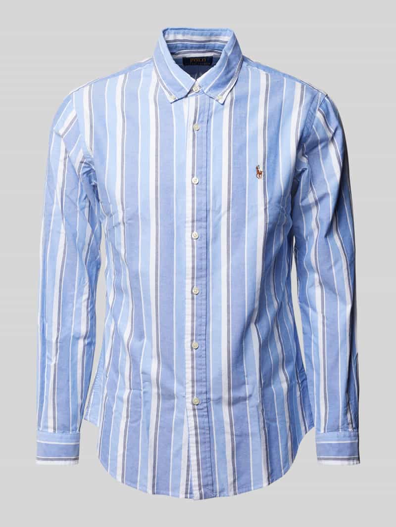Koszula casualowa o kroju custom fit z kołnierzykiem typu button down