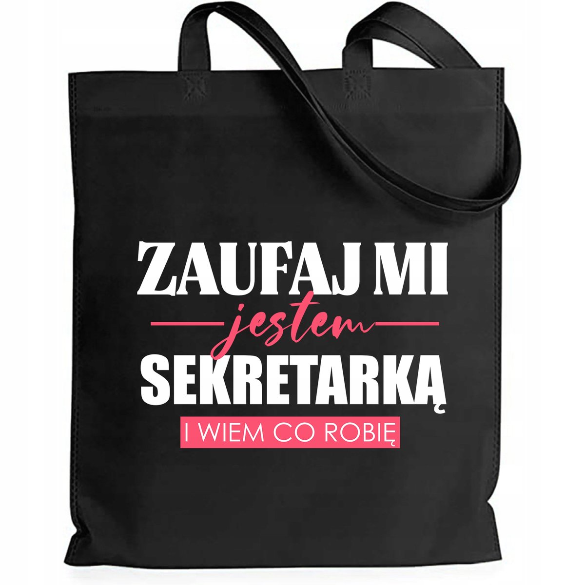 TORBA CZARNA SHOPERNA ZAKUPY DLA SEKRETARKI WZORY