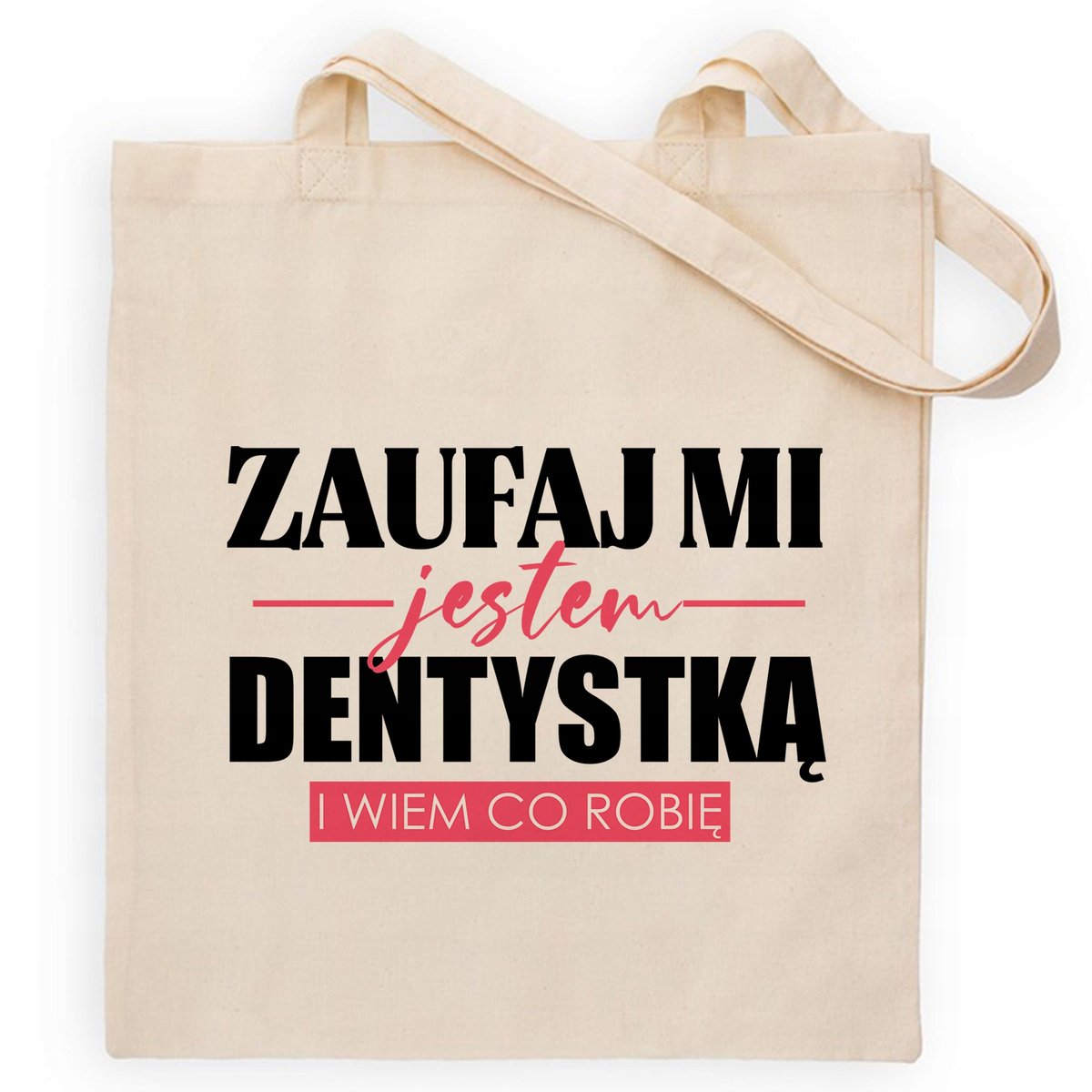 TORBA BAWEŁNIANA SHOPER NA ZAKUPY DLA DENTYSTKI WZ