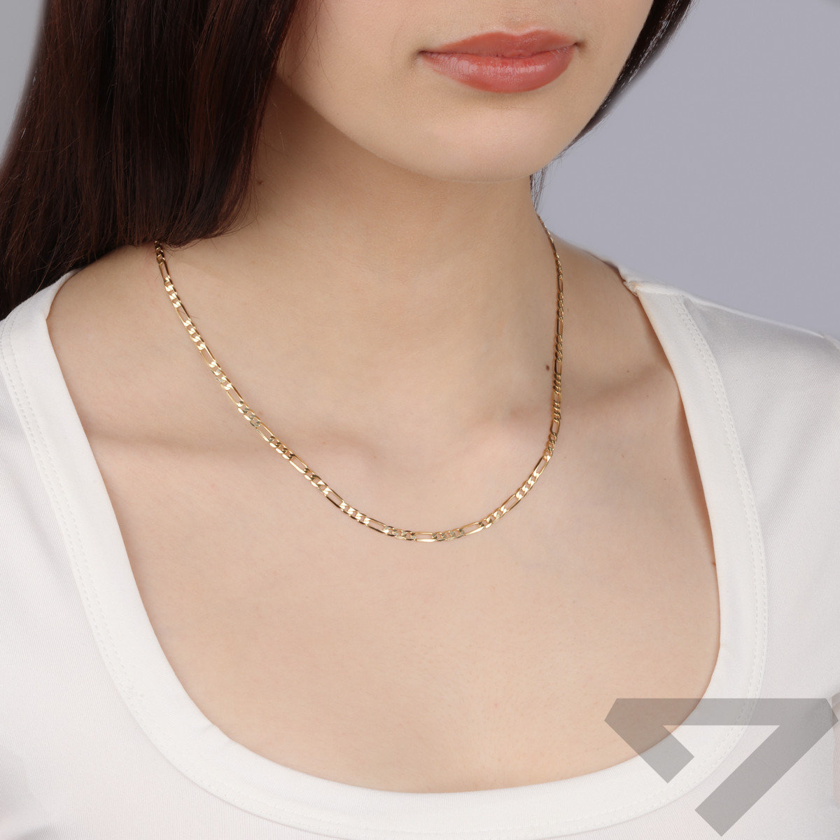 Zloty łańcuszek Figaro próba 585 3mm