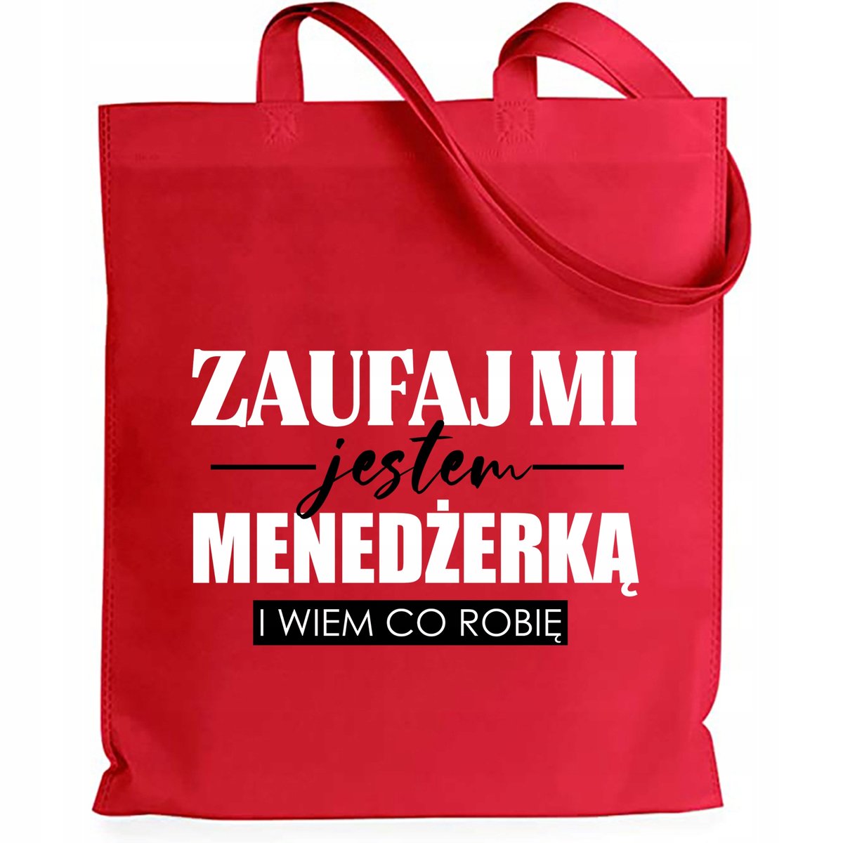 TORBA CZERWONA SHOPERNA ZAKUPY DLA MENADŻERKI WZ