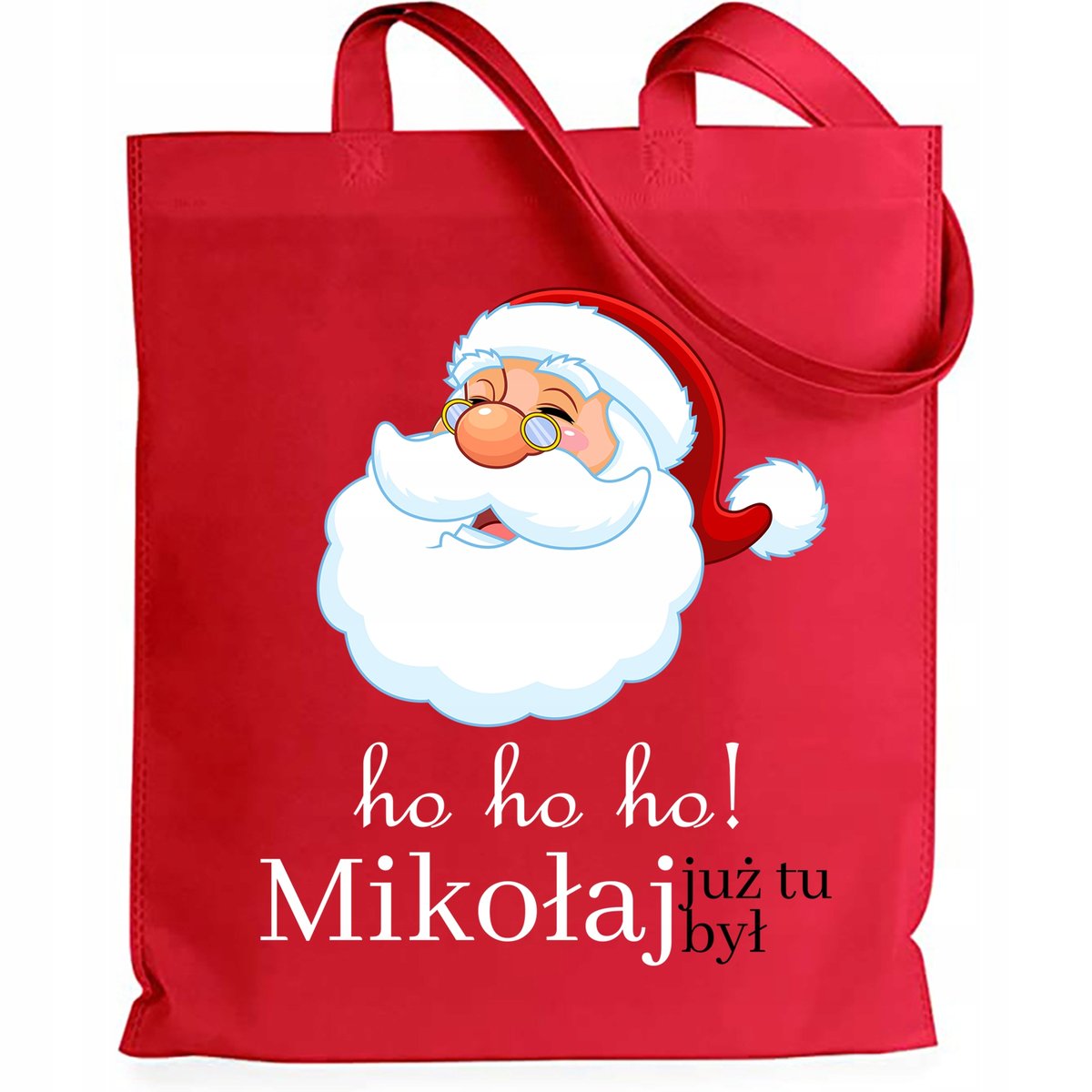 TORBA EKO SHOPER ŚWIĄTECZNY PREZENT CZERWONA HOHOHO MIKOŁAJK JUŻ TU BYŁ WZ