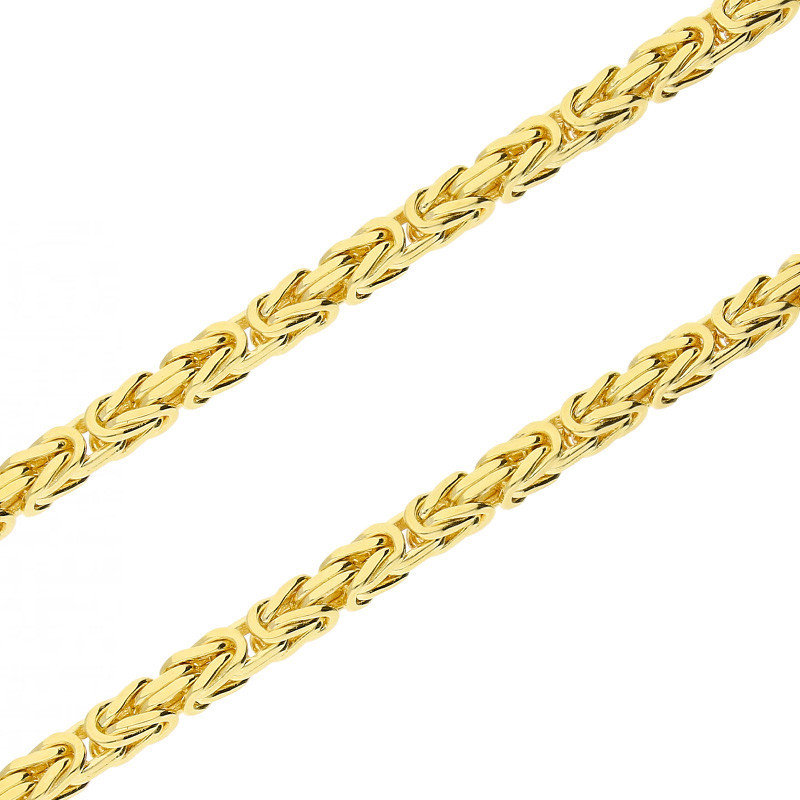 Ekskluzywny złoty łańcuszek królewski 585 14 karat 3mm