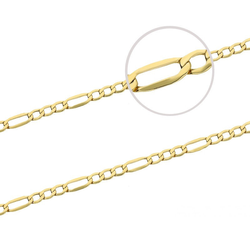 Złoty łańcuszek figaro 585 1,5mm