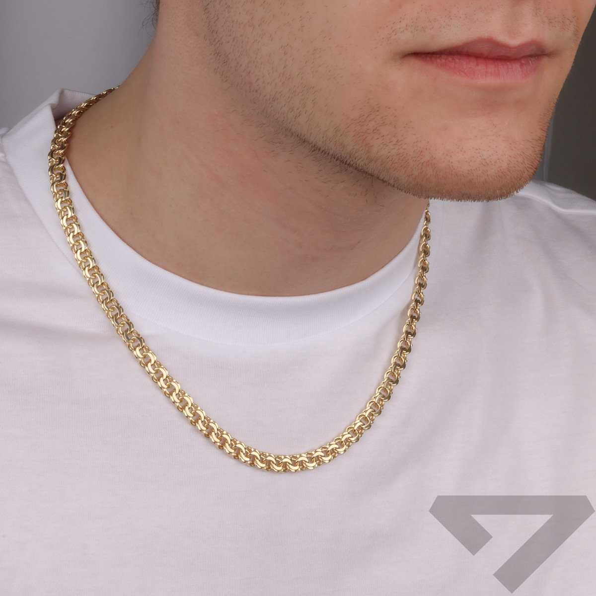 Gruby złoty łańcuch Garibaldi 585 6mm