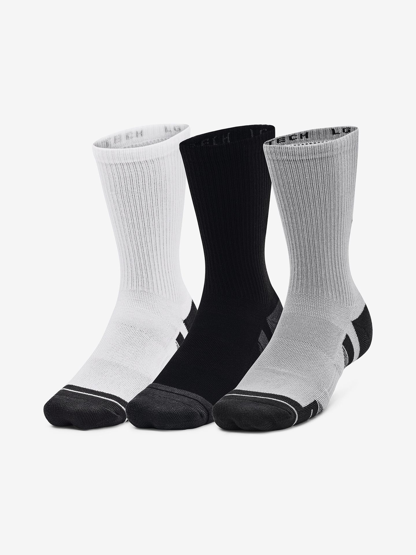 Skarpetki Under Armour Performance Tech 3pk Crew-GRY L