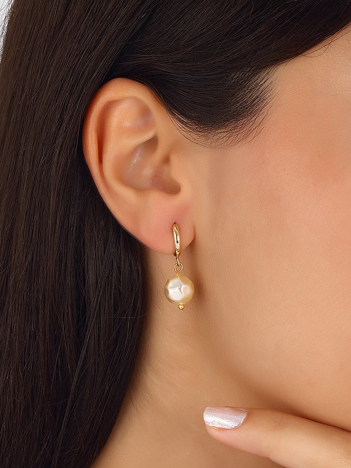 Luja Bijoux Pozłacane kolczyki z perłami