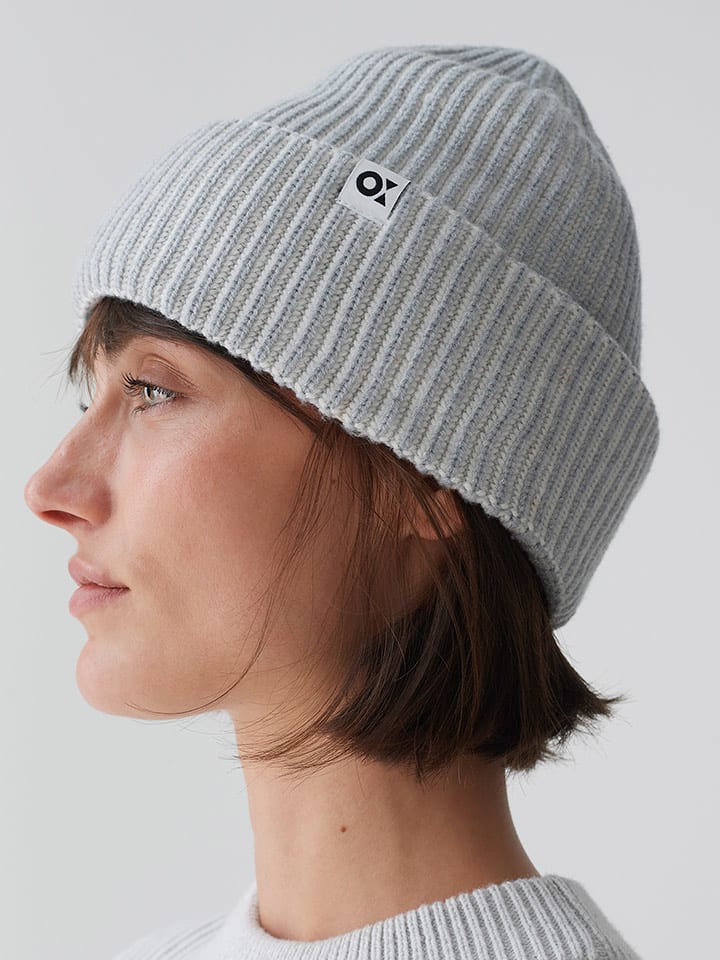 OPUS Czapka beanie w kolorze szarym