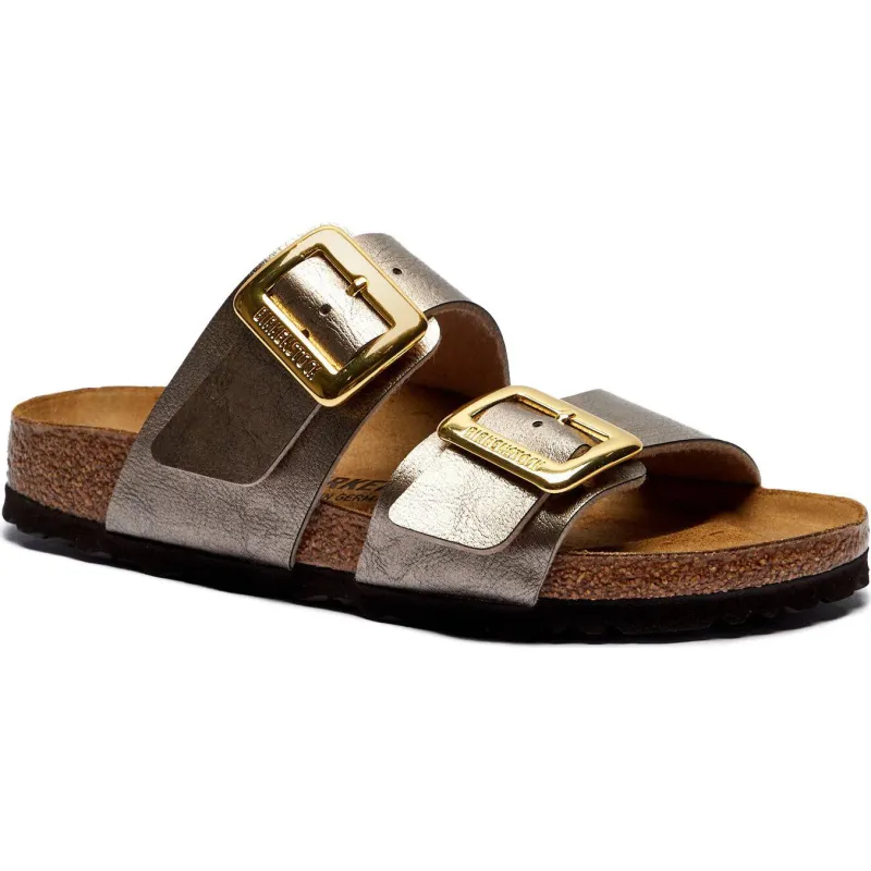 Birkenstock Klapki Sydney CB z dodatkiem skóry