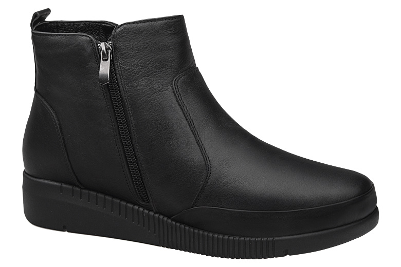 Trzewiki Botki NEPTUN Comfort Shoes NCS-1005-01H Black Czarne ocieplane Buty na Haluksy