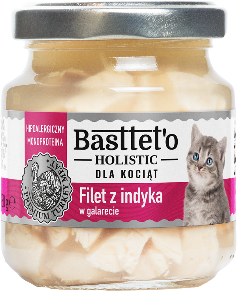 Basttet'o Holistic filet z indyka w galerecie dla kociąt 130g