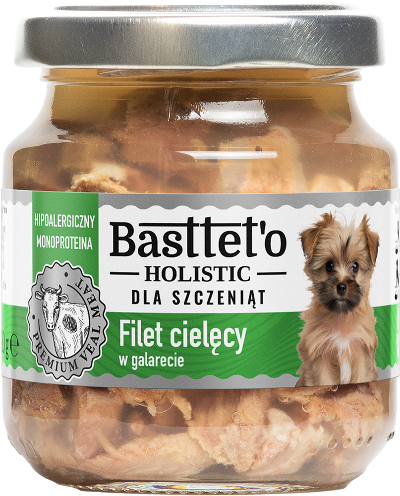 Basttet'o Holistic filet cielęcy w galerecie dla szczeniąt 130g