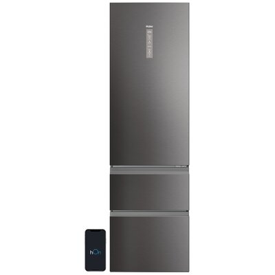 HAIER HTW7620DNMP No Frost 205cm Ciemny Inox