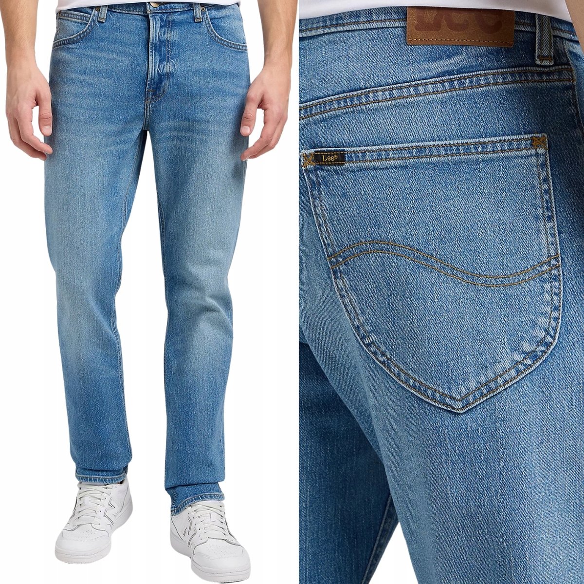 Lee WEST Vintage Wear DżINS LUŹNE PROSTE MĘSKIE SPODNIE JEANSOWE W29 L30