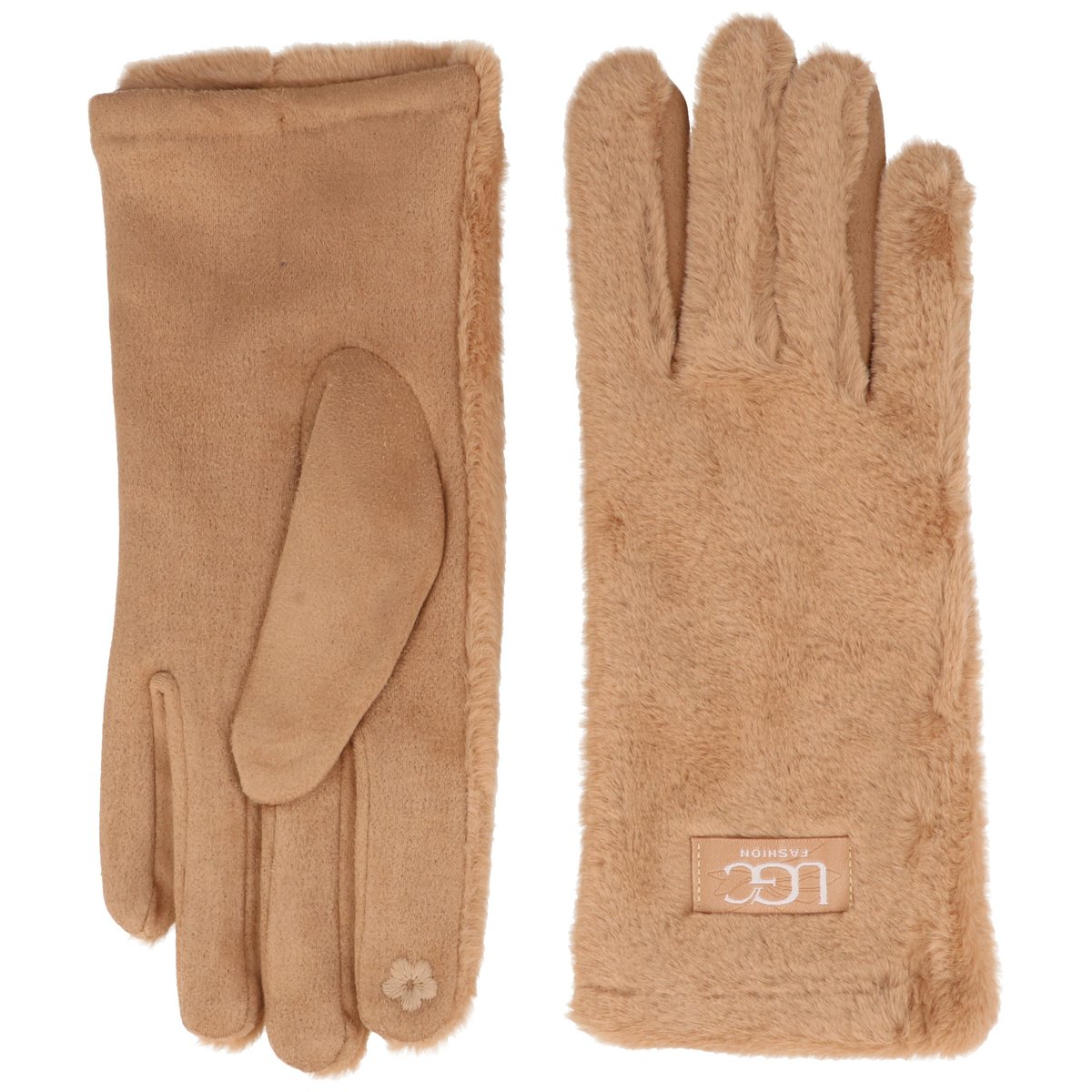 Rękawiczki Rękawiczki Zimowe Damskie Alpaca One Side Brown