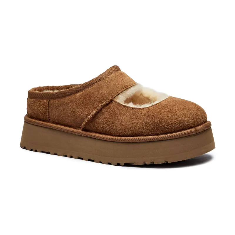 UGG Skórzane mule W Bea Mary Jane | z dodatkiem wełny