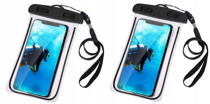 zestaw 2 sztuk wodoodporne etui na telefon dokumenty basen plaża prezent