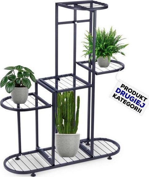 Vilde Kwietnik metalowy czarny 5-poziomowy 84,5 cm II KATEGORIA