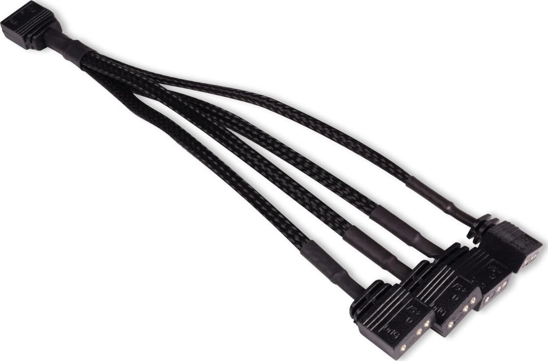Alphacool Alphacool Y-Splitter aRGB 3-Pin auf 4x 3-Pin 15cm - schwarz