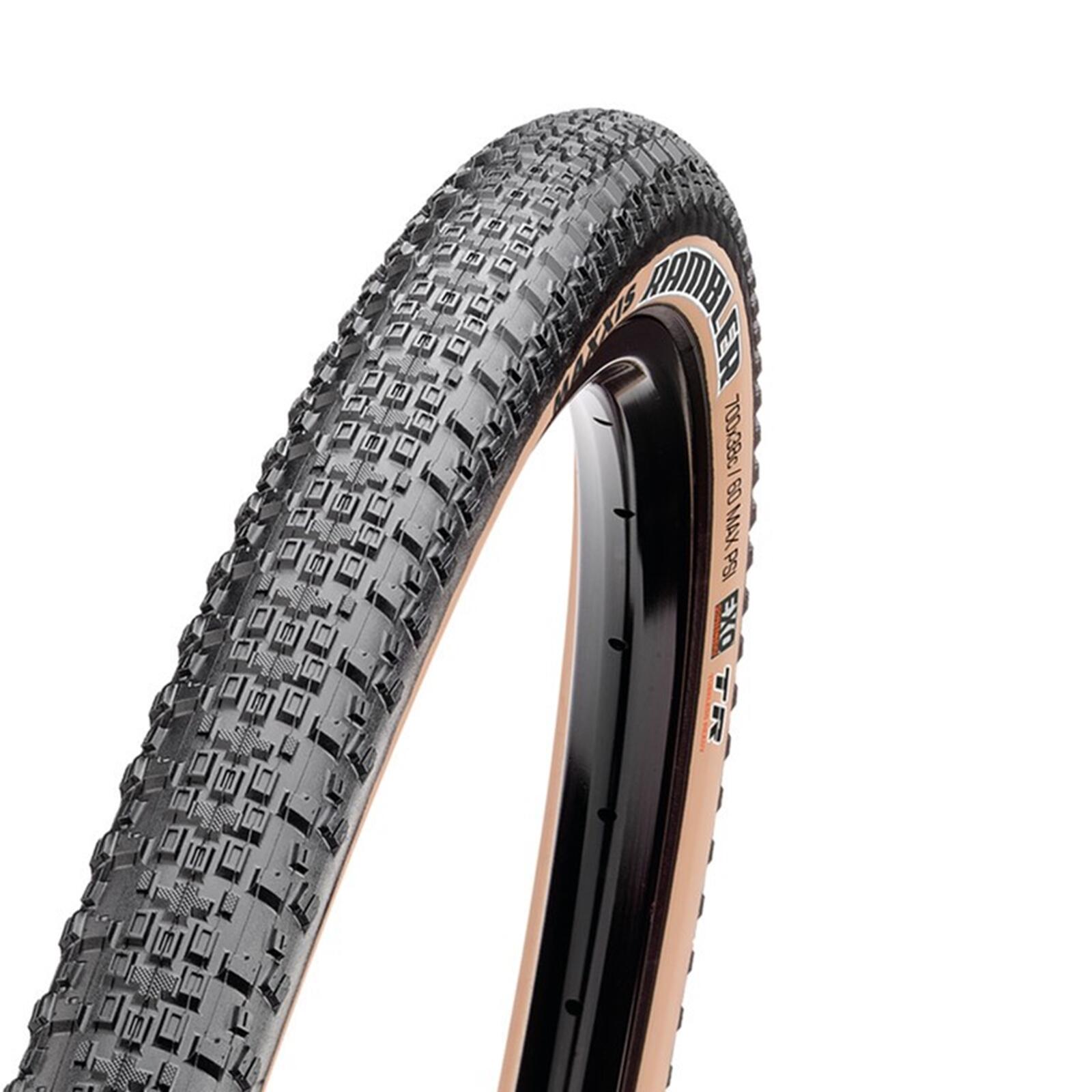 Maxxis Rambler Folding Tyre 700x40C Dual EXO TR Tanwall, czarny/beżowy 40-622 | 700x40c 2021 Opony do rowerów Gravel 1996