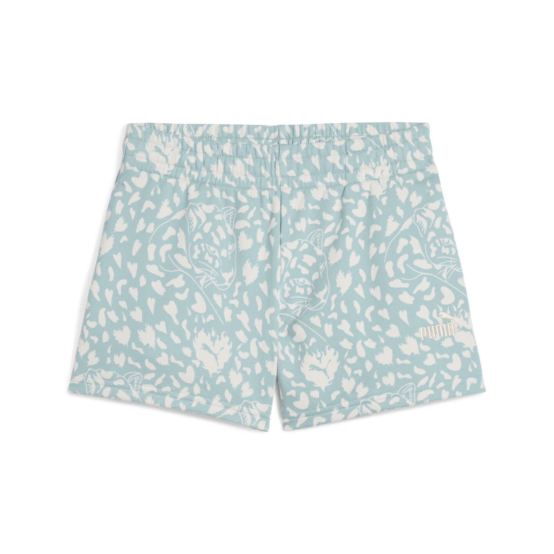 Młodzieżowe szorty Flaming Love z wysokim stanem PUMA Modern Mint Green