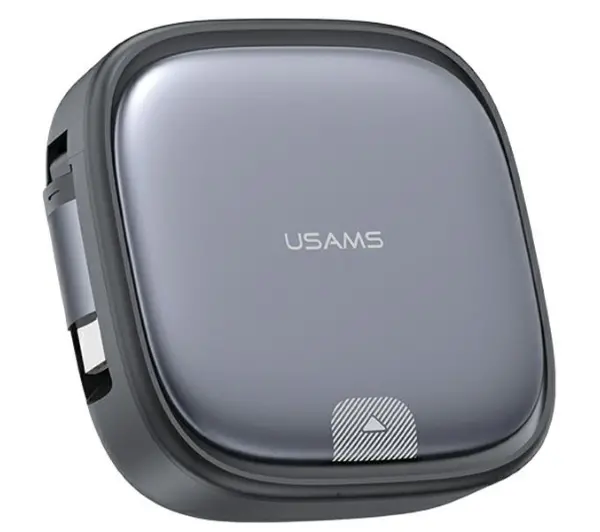 USAMS 3w1 USB-C do microUSB/USB-C/Lightning 60W Stalowy