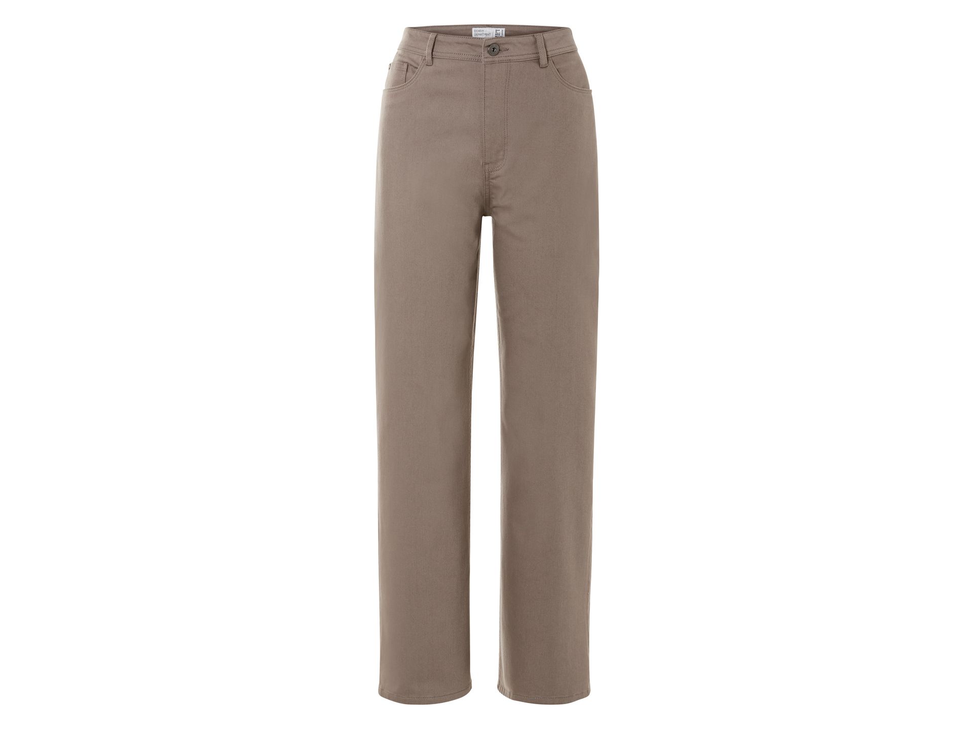 esmara® Jeansy damskie z bawełny, Straight Fit (34 (kurze Länge), Brązowy)
