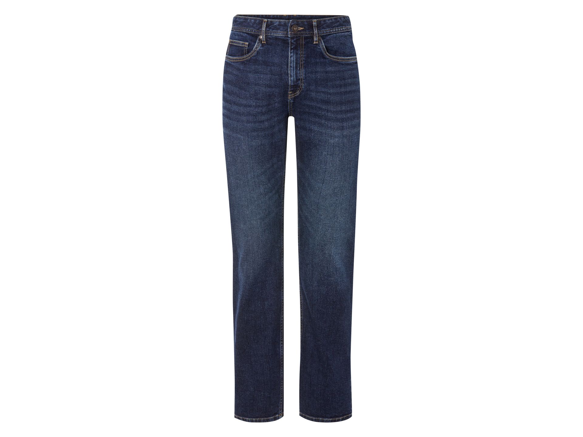 LIVERGY® Jeansy męskie bawełniana, straight fit (Ciemnoniebieski, 50 (34/32))