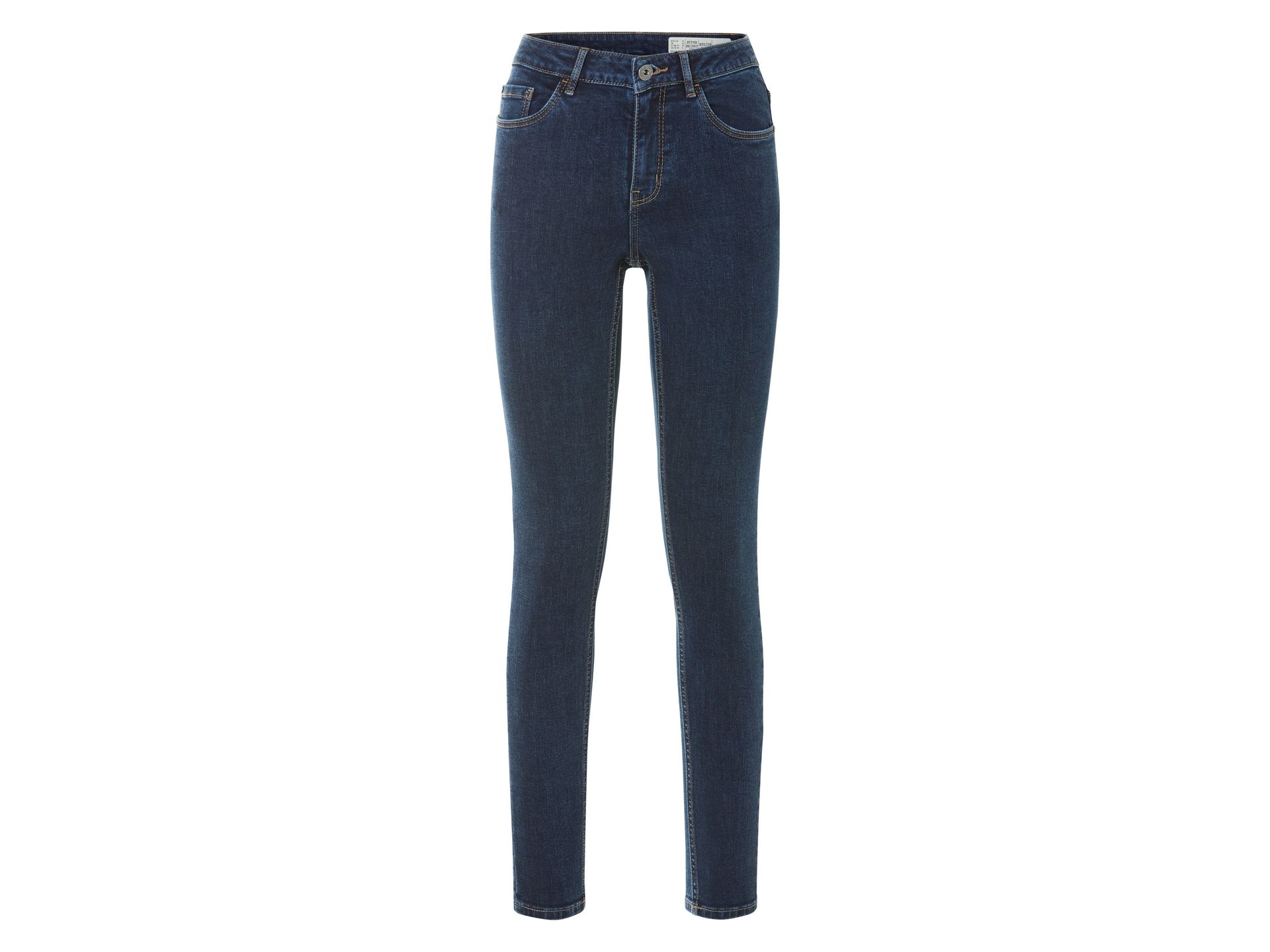 esmara® Jeansy damskie z bawełną, Super Skinny Fit (36 (długa długość), Ciemnoniebieski)
