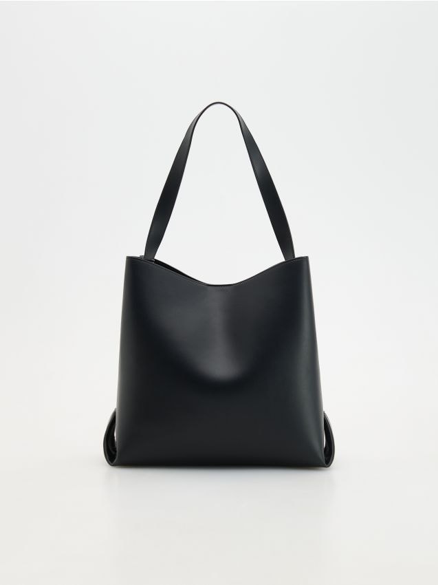 Reserved - Torebka shopper - czarny