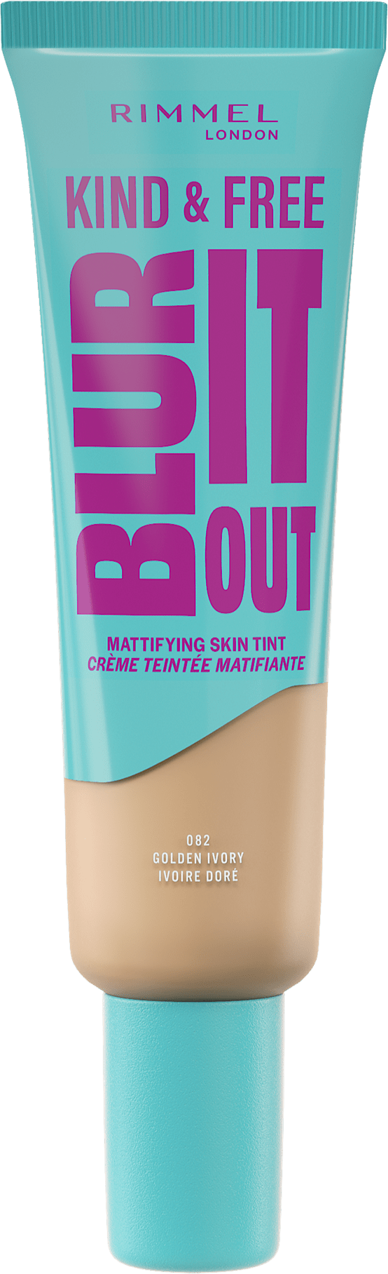 Rimmel Kind & Free Blur It Out Skin Tint Matujący podkład do twarzy, 082 Golden Ivory