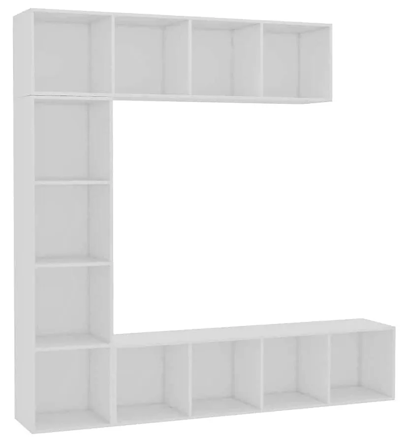 Wiszący Regał Biały Z 12 Otwartymi Przegrodami M6-C69