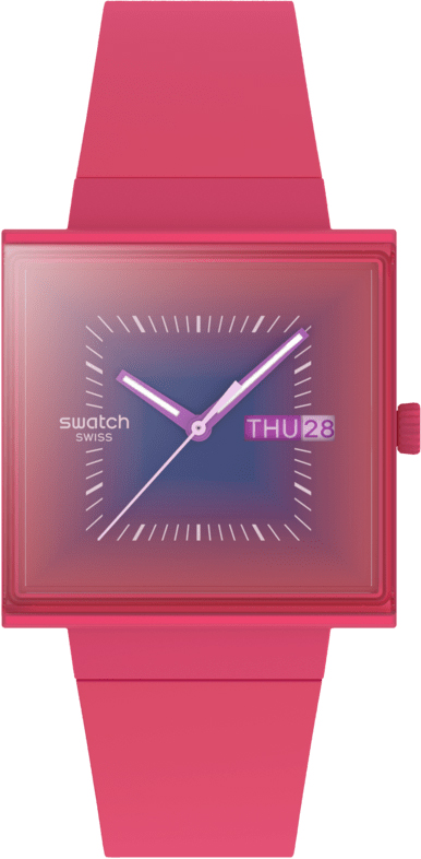 Zegarek Swatch SO34R700 SQUARELY BERRY