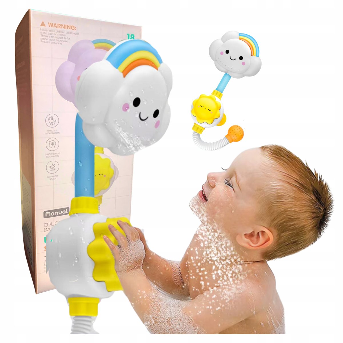 Zabawka Do Kąpieli Dla Dziecka Wesoły Tęczowy Prysznic Zabawka Do Wanny