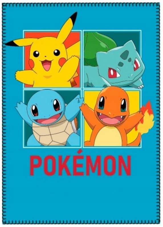 Kocyk polarowy Pokemon Pikachu pokemony 100x140 koc narzuta dla dziecka dziecięca pled ciepły