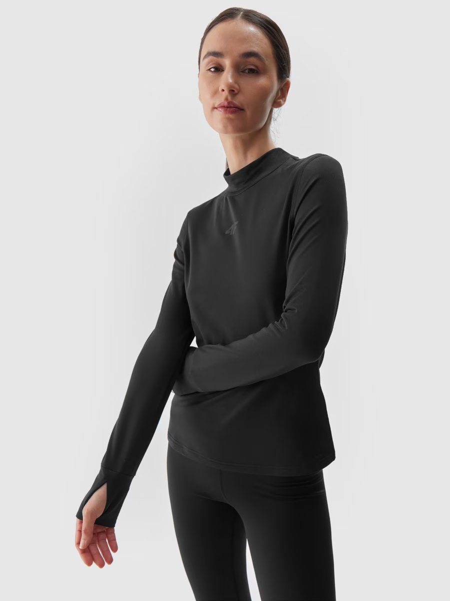 Bluza termiczna damska z szybkoschnącymi włóknami 4F 4FWAW24UBRUF074-20S Czarny