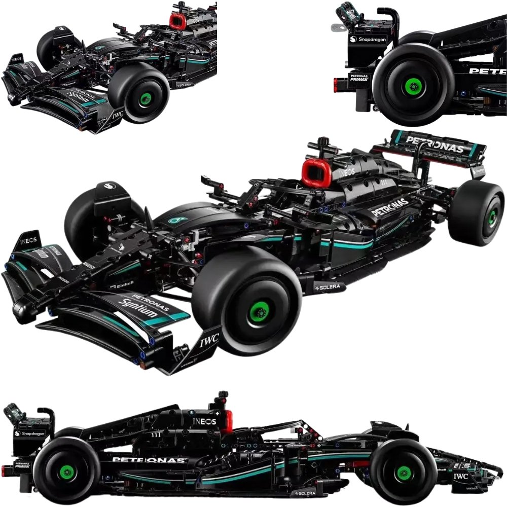 Klocki Formuła F1 Bolid Samochód Wyścigowy Merc Techniczny 1:8 Pudełko 1642