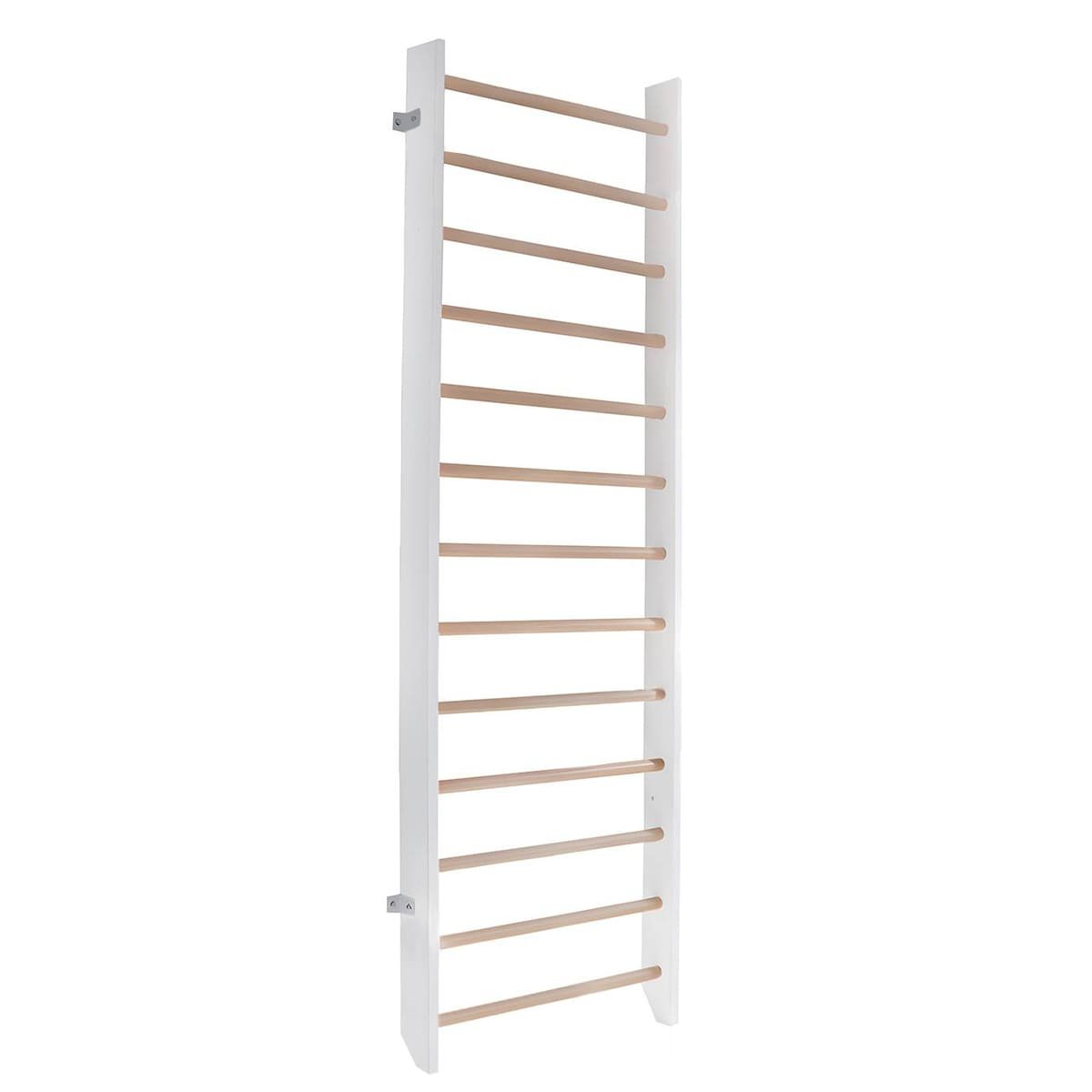 top drabinka gimnastyczna klasyczna biała - drewno 250x90 cm